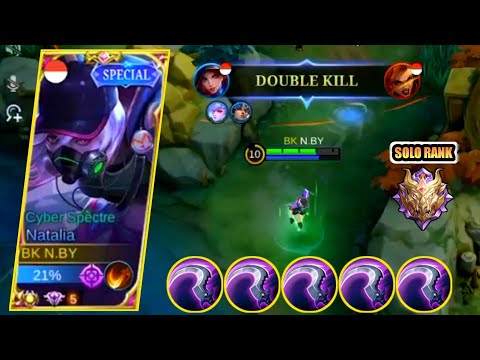 SOLO RANK NATALIA MEET AGAINST HILDA SO AGGRESSIVE❗BEST BUILD NATALIA TOP 1 GLOBAL 2023 ~ MLBB