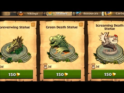 LEGENDARY FOREVERWING, GREEN DEATH and SCREAMING DEATH STATUES UNLOCKED - Dragons: Rise of Berk