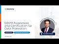 GDPR Awareness And Certification For Data Protection