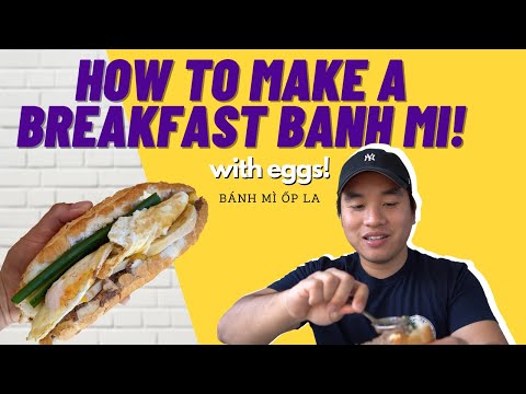 HOW TO MAKE A BREAKFAST BANH MI! bánh mì ốp la w/eggs, pork chả, and pâté | sandwich recipe mukbang