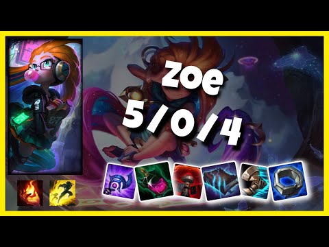 KOREAN Challenger Zoe MID (5/0/4) vs IRELIA Gameplay Replay - Patch 10.18