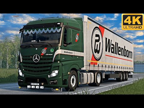 4K | ETS2 1.45 | Promods | Mercedes Actros MP4 | Linz 🇦🇹 󠁧󠁢󠁳󠁣 - Klagenfurt 🇦🇹