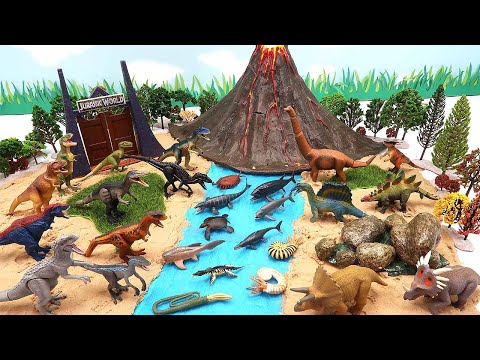 DIY Dinosaur Volcano Island - Dinosaur Lego Transformer Real Dinos. Volcano Eruption 공룡 화산