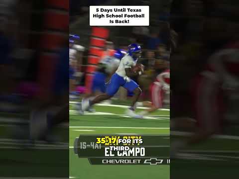 Posting 1 play every day until Texas High School Football is back! 5 Days left!