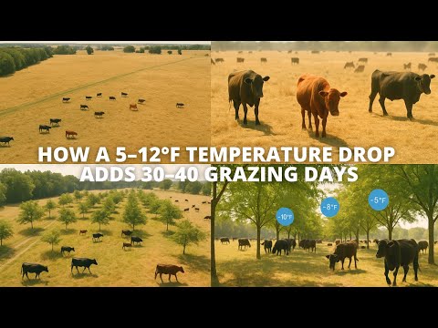Wie ein Temperaturabfall von 5–12 °F die Weidezeit um 30–40 Tage verlängert