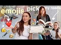 emojis pick the books i read 😎💫🪄 *reading vlog*