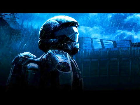 🎧 Thunder and Rain with Halo 3: ODST Piano 8 Hours | Sleep and Relaxation