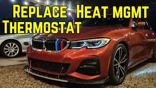 2019 BMW 330i G20 thermostat heat management module replacement | easiest way