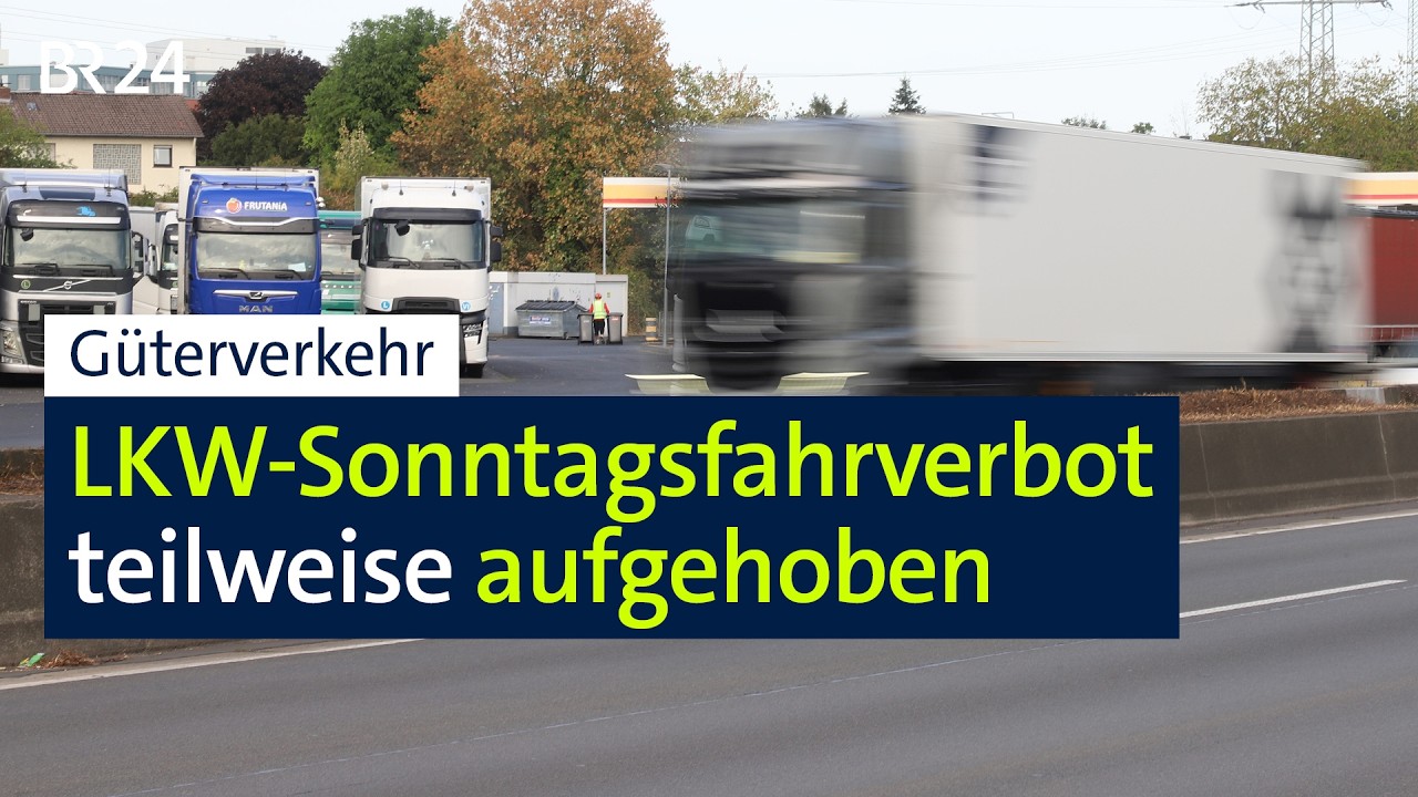 Güterverkehr: LKW-Sonntagsfahrverbot teilweise aufgehoben | BR24
