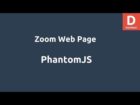 PhantomJS Zoom Web Page