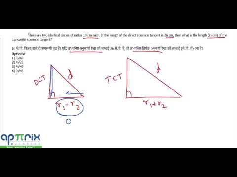 There are two identical circles of radius 10 cm each. If the length of ...?(#SSCCGL Maths Questions)