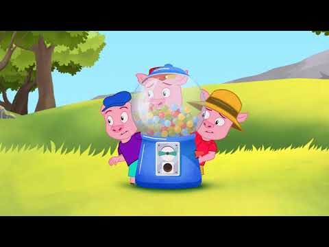 Os Três Porquinhos | Série-Episodio 8 | Os Chicletes Coloridos | Desenho Animado @OsAmiguinhosTV