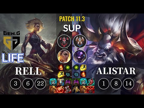 GEN Life Rell vs Alistar Sup - KR Patch 11.3