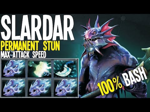 Permanent Stun Max Attack Speed Slardar 100% Bash | Dota 2 Silly Builds