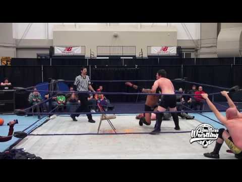 Limitless Wrestling - Aiden Aggro takes brainbuster on a CHAIR