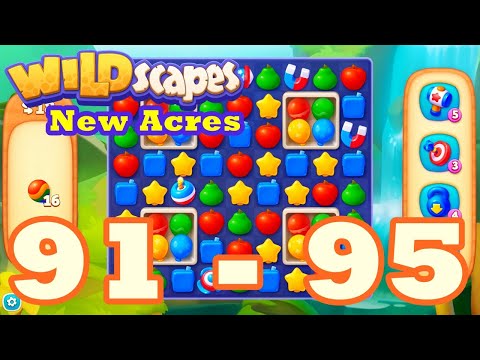 Wildscapes: New Acres Level 91 - 95 HD Gameplay | 3 match puzzle | android | 92 | 93 | 94 | IOS