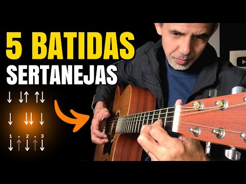 Como tocar as 5 BATIDAS SERTANEJAS mais usadas - Prof. Sidimar Antunes