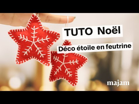 Sewing an Embroidered Felt Christmas Star | Quick & Easy Tutorial | DIY Christmas