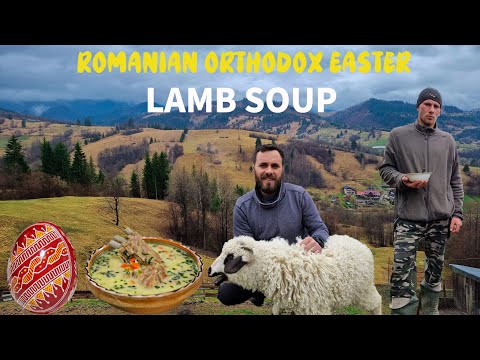 Traditional Romanian LAMB BORSCHT (SOUP). Romanian ORTHODOX EASTER ASMR