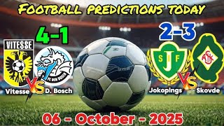 Football Predictions Today | October 6 (Monday) Top Banker