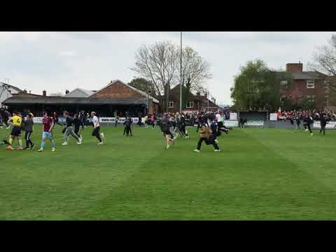 PITCH INVASION:   Taunton Town FC WIN the League
