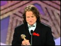 Golden Globes 1992 Robin Williams Wins The Award For Best Actor In A Motion Picture