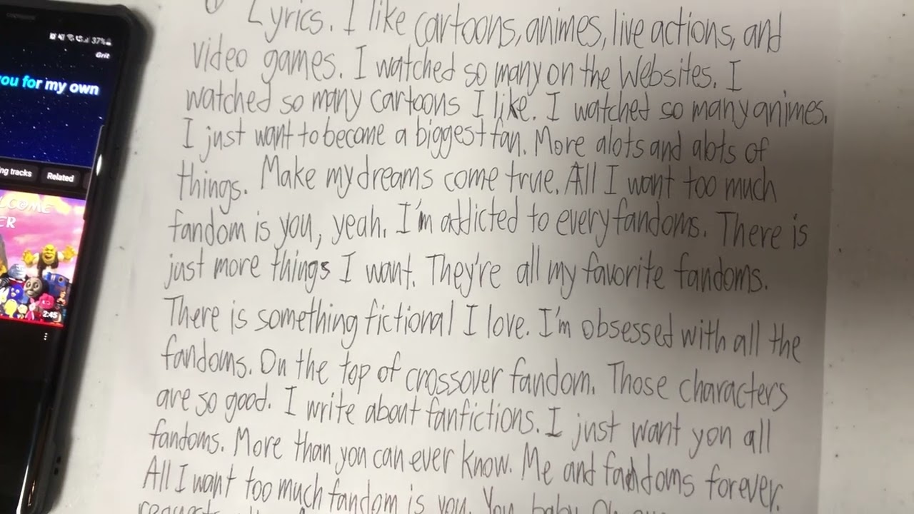 All I Want Too Much Fandom is You (Offical Parody Song Lyrics)