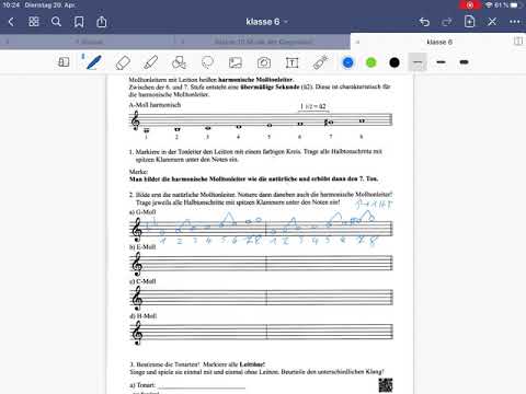 Die harmonische und melodische Molltonleiter
