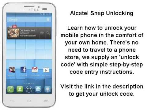 Unlock Alcatel Snap (7025A 7025D 7025X) - SIM ME Lock