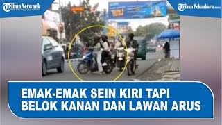 Download lagu PARAH! Emak-emak Boncengan Nyalakan Sein Kiri Tapi Belok Kanan dan Lawan Arah mp3