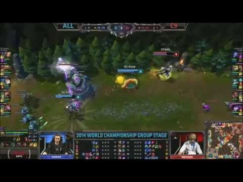 Shook rolls in the first gank (ALL vs C9)