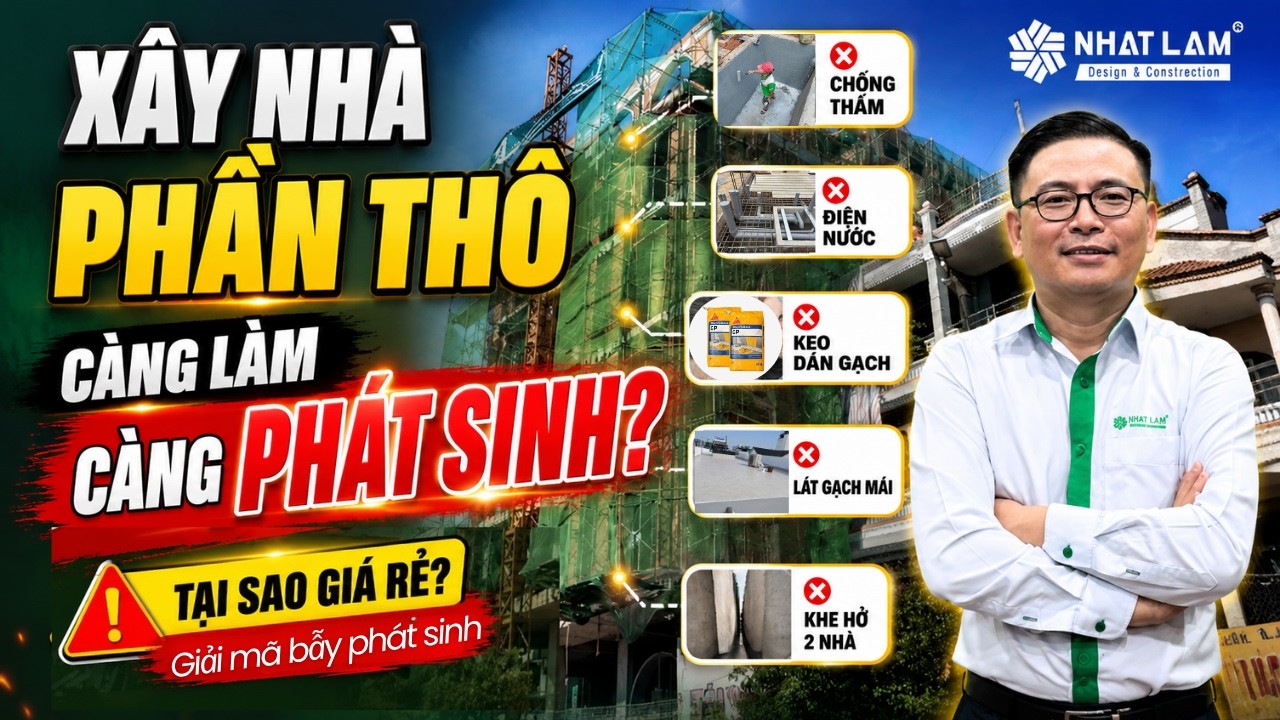 Xây Nhà Phần Thô: Nhận Diện Hạng Mục Dễ Bị Phát Sinh Chi Phí Nhất!