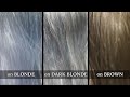 MANIC PANIC BLUE STEEL On Blonde Dark Blonde And Brown Hair Before After SWATCH