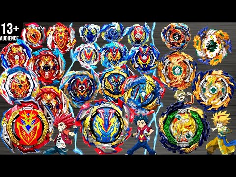 (13+) TRIPLE EVOLUTION BATTLE: ALL ACHILLES vs ALL VALKYRIE vs ALL FAFNIR-Beyblade Burst BU Ultimate