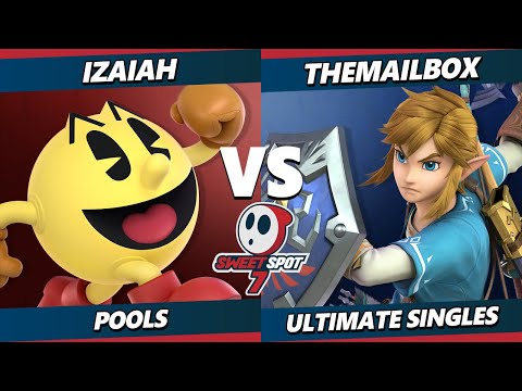 Sweet Spot 7 - Izaiah (Pac-Man) Vs. TheMailbox (Link) SSBU Ultimate Tournament