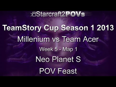 SC2 HotS - TeamStory Cup S1 2013 - Millenium vs Acer - WK5 GS - Map 1 - Neo Planet S - Feast