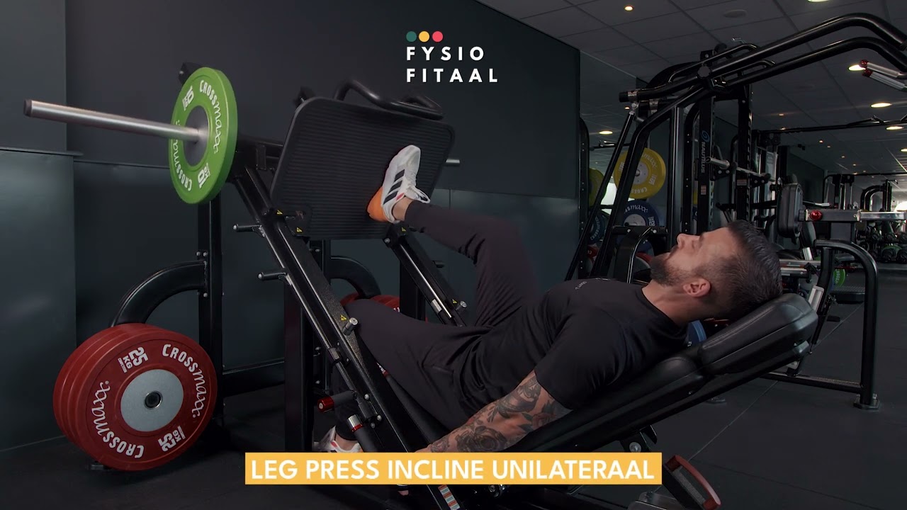 Video thumbnail: Leg press incline unilateraal — instructievideo