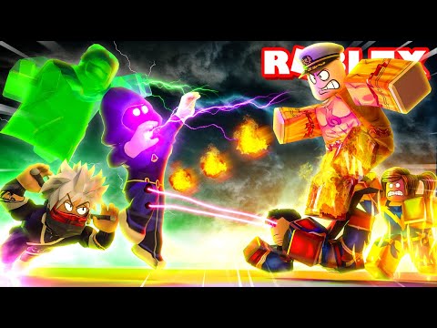 SUPER HEROS vs SUPER VILLAINS in MAD CITY in ROBLOX