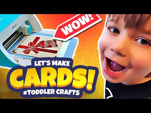 Make Toddler Christmas Cards Super Quick with Cricut Joy | Toddler Christmas Craft Activities