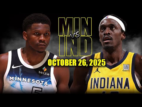 Minnesota Timberwolves vs Indiana Pacers Full Game Highlights - October 26, 2025 | NBA Season