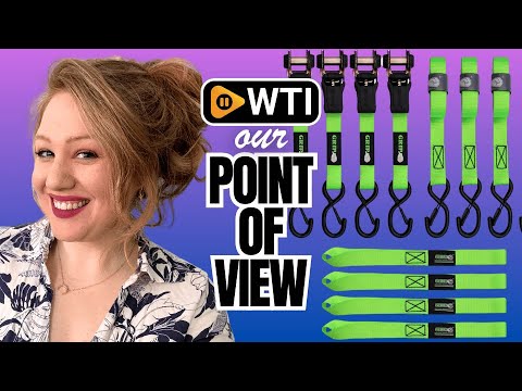 Grip 8 pc 1"" x 15' Ratchet Tie Down Kit - Premium Tie Downs - Soft Loops - 1800 lb Breaking Capacity - Securely Tie Down ATVs - WTI product video review
