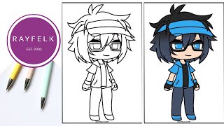 Luni NPC from Gacha Life | Rayfelk Printable Coloring Pages | Gacha Life Coloring Page