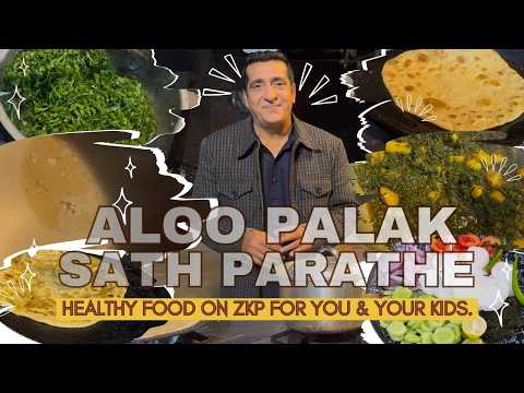 Aloo Palak Sath Parathe |