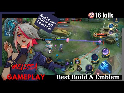 16 kills!! Marksman with Dolls and Needles!! Melissa Gameplay By SweetSalt~MLBB