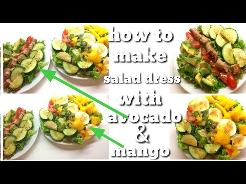 How to make a very healthy salad dressing | avocado salad & Mango | SIERRA LEONE RECIPE πΈπ± |