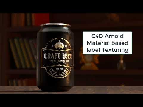CINEMA 4D Arnold Material based label Texturing