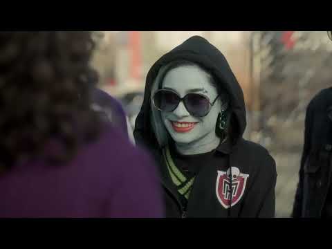 Trailer montage: lockers, pep rally, moonlit courtyard — the album’s main spaces