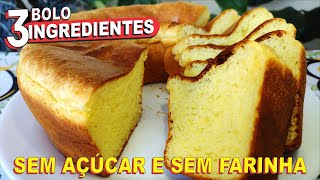 SEM FARINHA E SEM AÇÚCAR ❗😱  BOLO FOFINHO COM APENAS 3 INGREDIENTES SUPER FÁCIL E DELICIOSO!