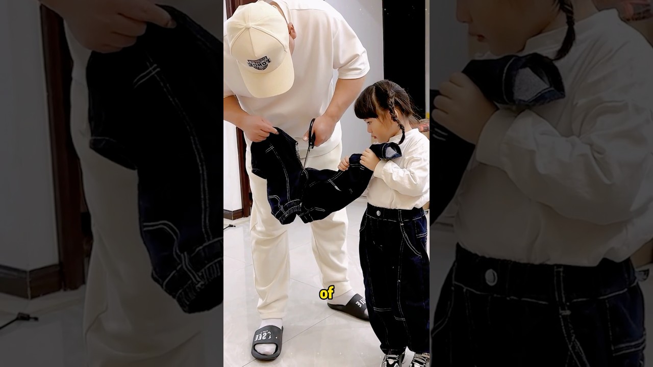 This dad’s DIY sweatshirt will melt your heart.#family #love #shorts