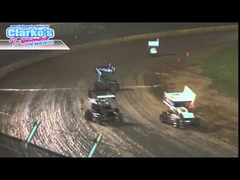 Lightning Sprints - A-Main - Queensland Title - Kingaroy Speedway - 05.04.13